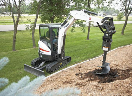 Diggers Construction excavating for new tree planting in Vernon BC