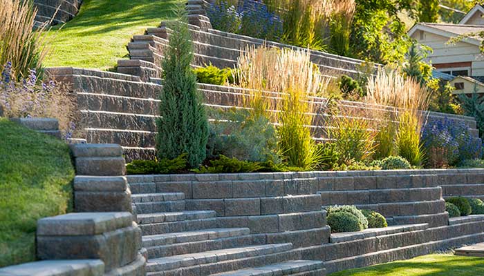 Diggers Construction terraced walls built expertly in Vernon BC